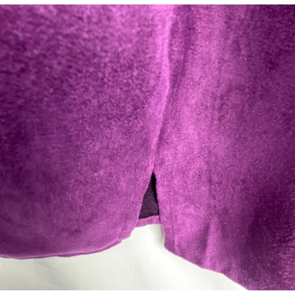 NWT Catherines Womens Button Down Top 3X Purple Faux Suede Long Sleeve Blouse - Picture 8 of 14